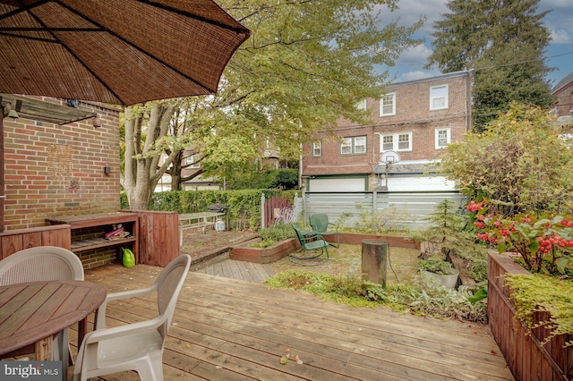 view of wooden terrace