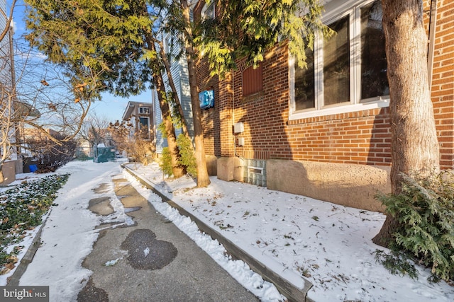 view of snowy yard