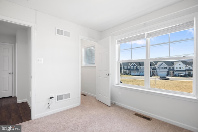 interior space featuring carpet floors