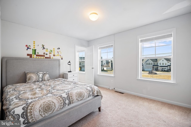 bedroom featuring carpet flooring