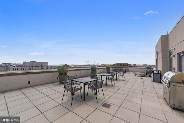 view of patio with area for grilling