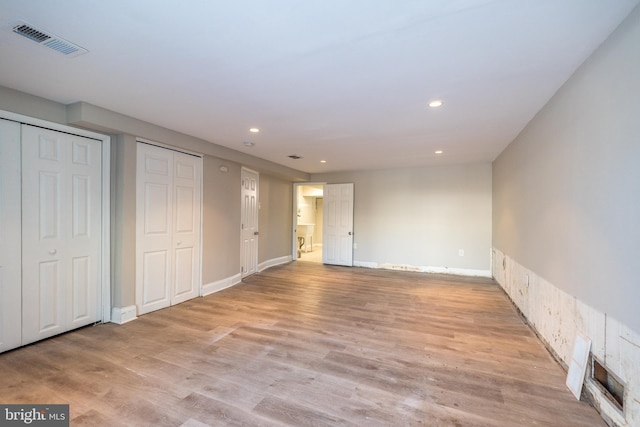 interior space featuring light hardwood / wood-style flooring