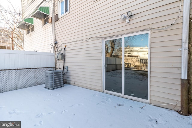 view of patio featuring central air condition unit