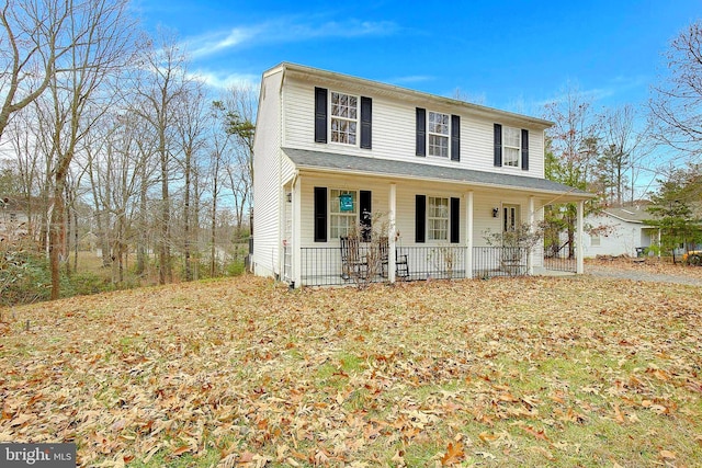 view of front of house with covered porch