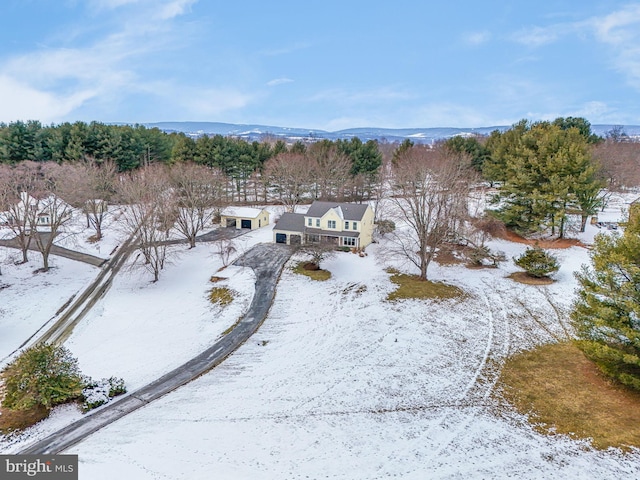 view of snowy aerial view