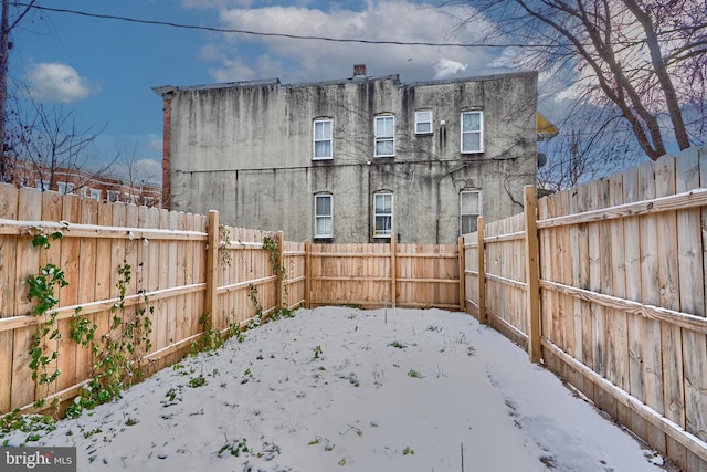 view of snowy yard