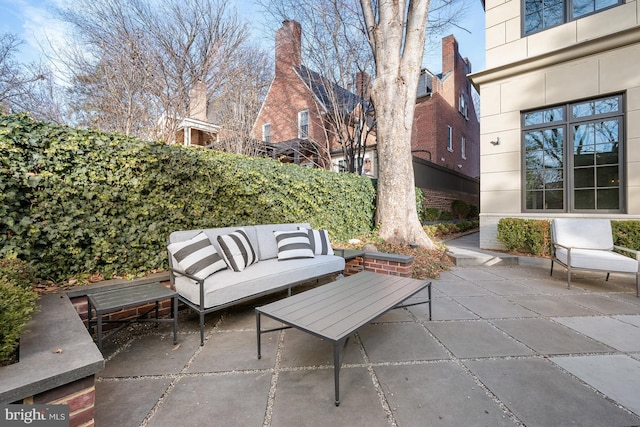 view of patio / terrace with an outdoor hangout area