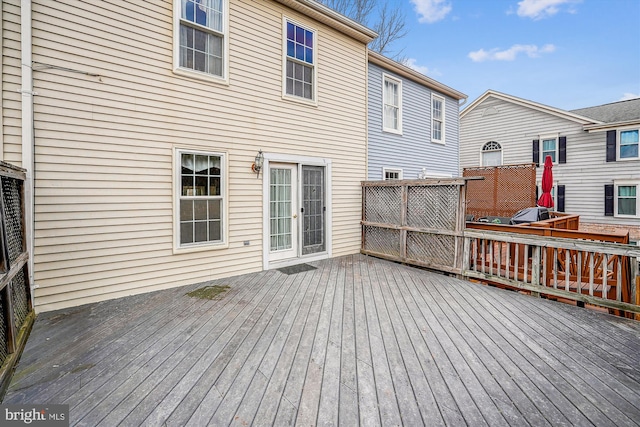 view of wooden deck