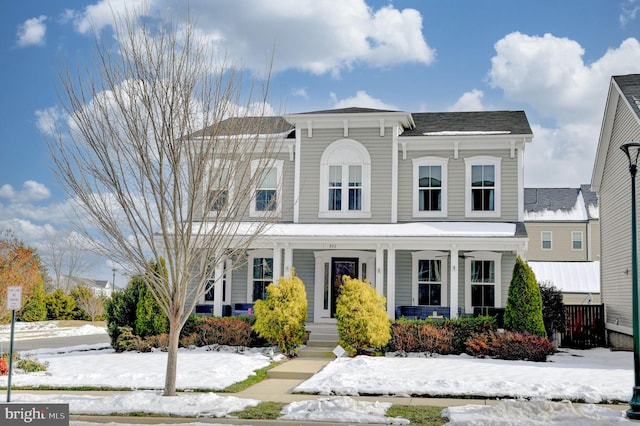 view of front facade with covered porch