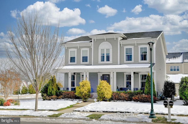 italianate home with a porch