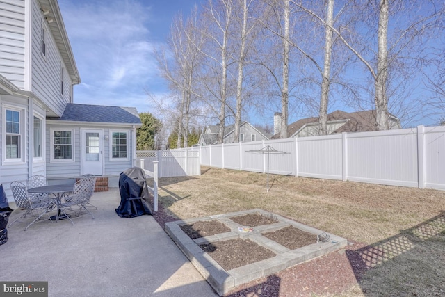 view of yard with a patio