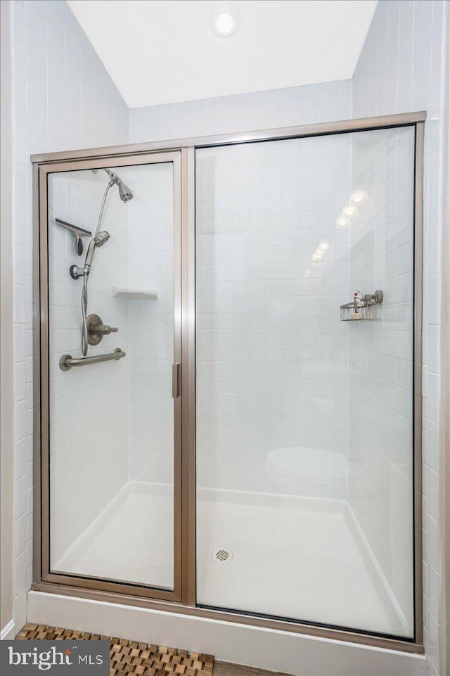 bathroom with an enclosed shower