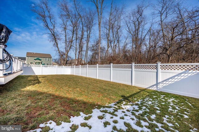 view of snowy yard