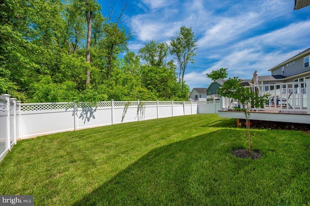 12214 Fallen Timbers Cir, Hagerstown, MD 21740 - view of yard featuring a deck