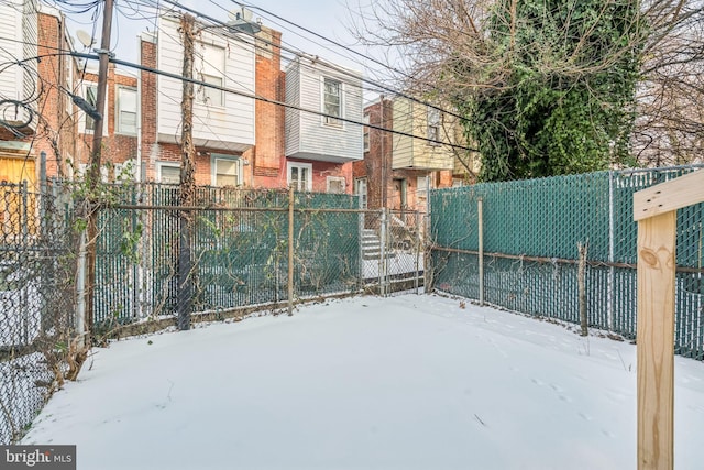 view of snowy yard