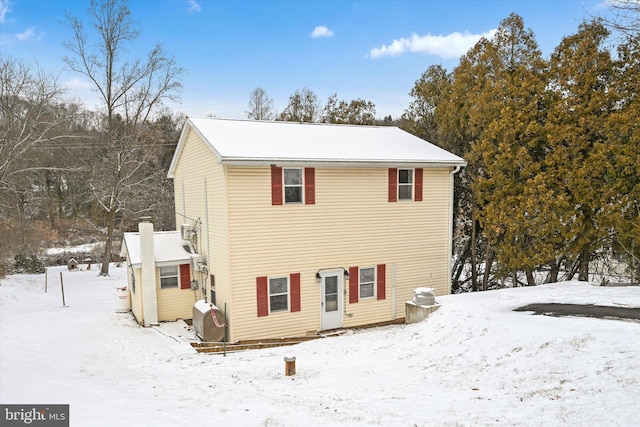 view of snowy exterior