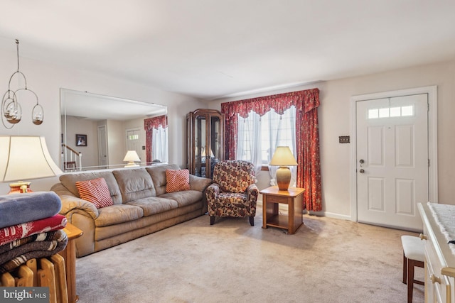 view of carpeted living room