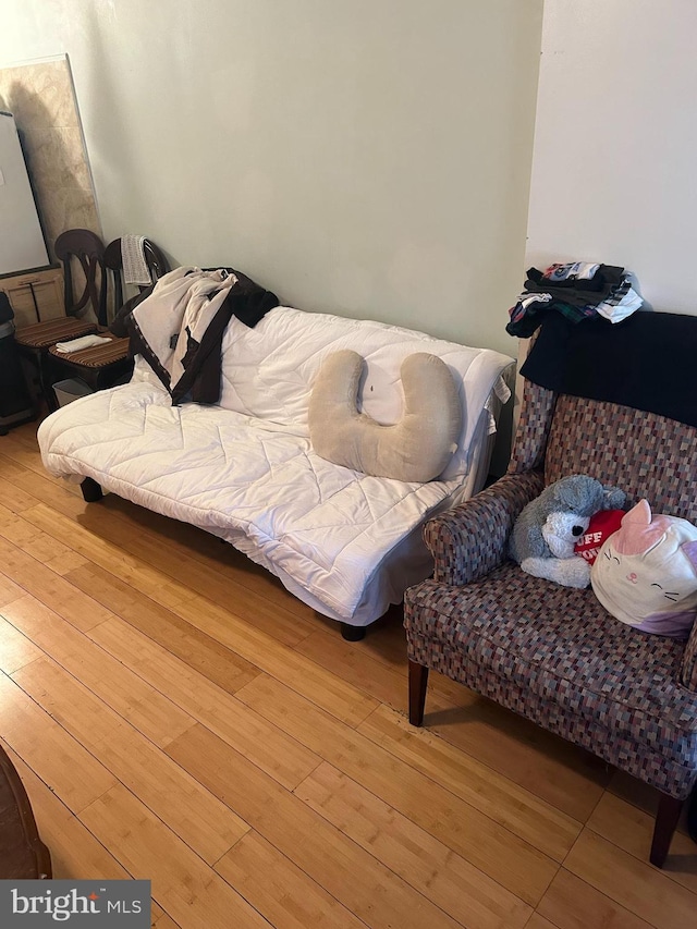 living room with wood-type flooring