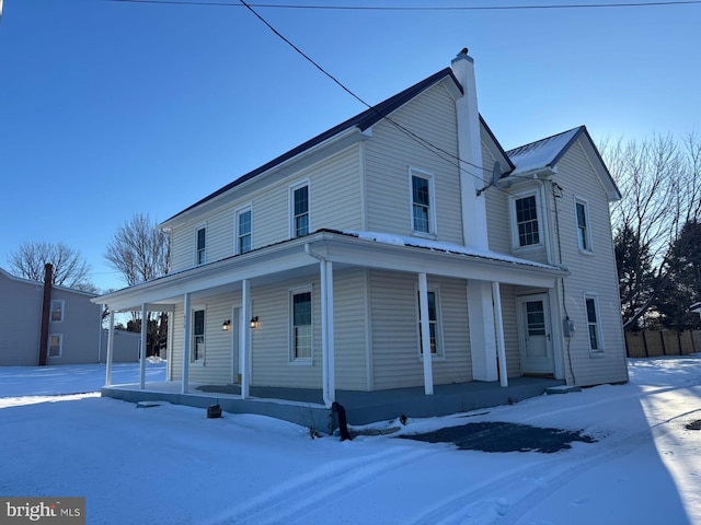 view of front of house with covered porch