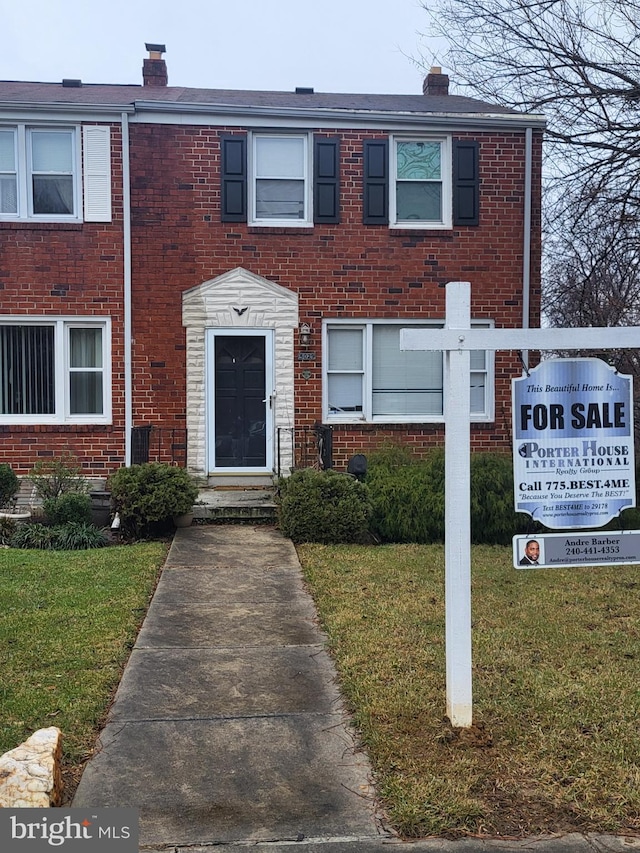 view of property with a front yard