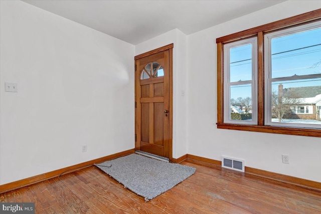 entrance foyer with light wood-type flooring