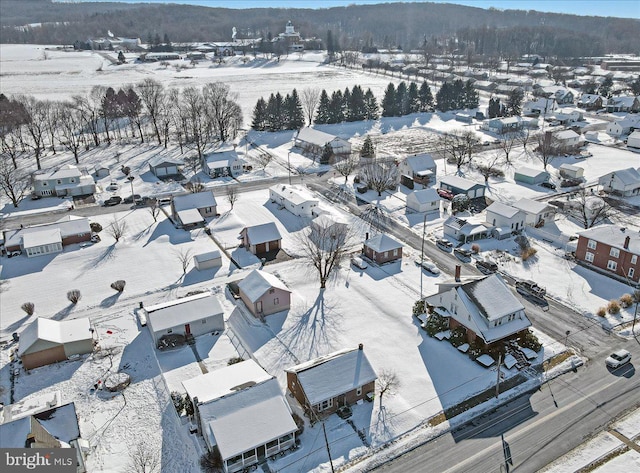 view of snowy aerial view