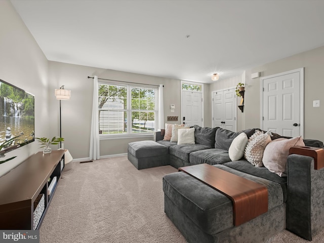 6422 Frothingham Ct, Elkridge, MD 21075 - living room featuring carpet flooring and baseboards