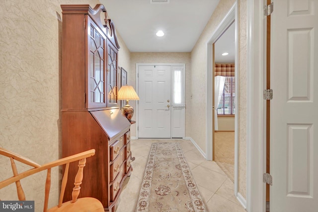 view of tiled entryway