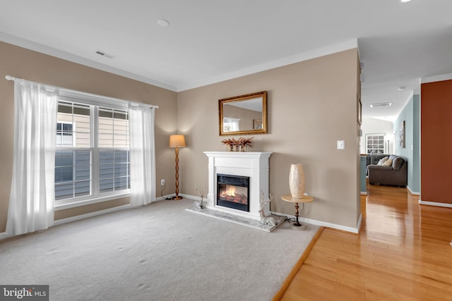 view of carpeted living room