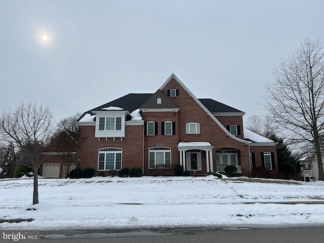 view of front facade featuring a garage