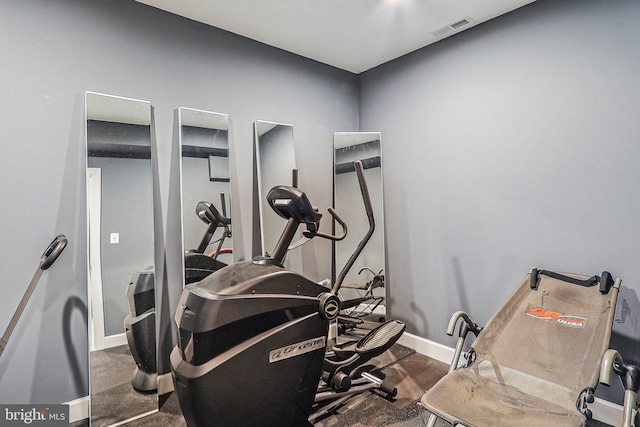 view of workout area