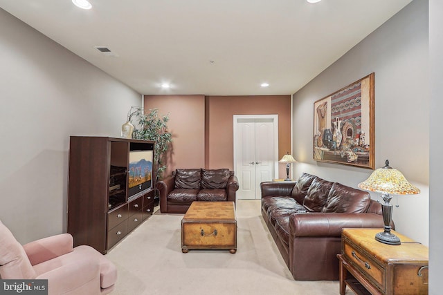 view of carpeted living room