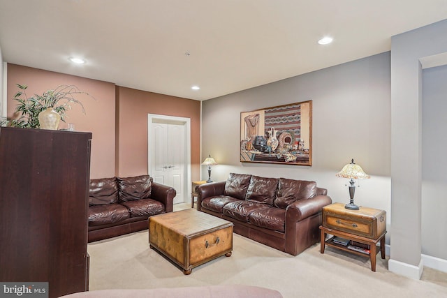 view of carpeted living room