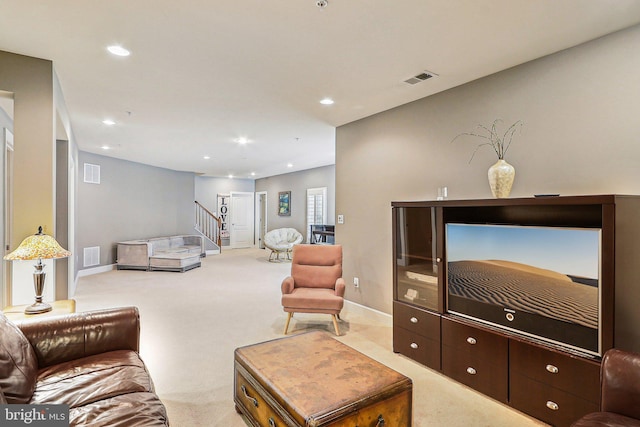 view of carpeted living room