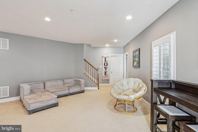 view of carpeted living room