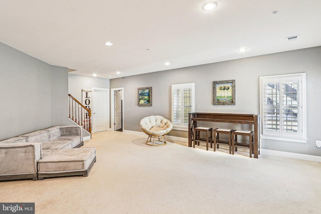 view of carpeted living room