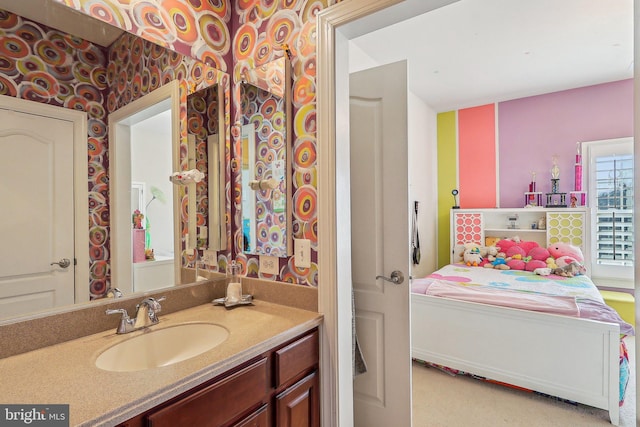 bathroom with vanity