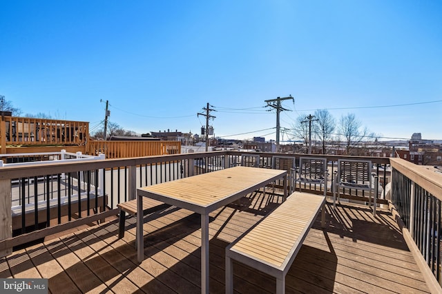 view of wooden terrace