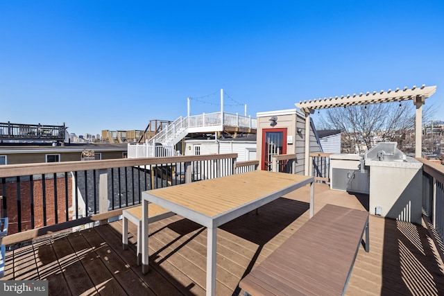 dock area with a wooden deck