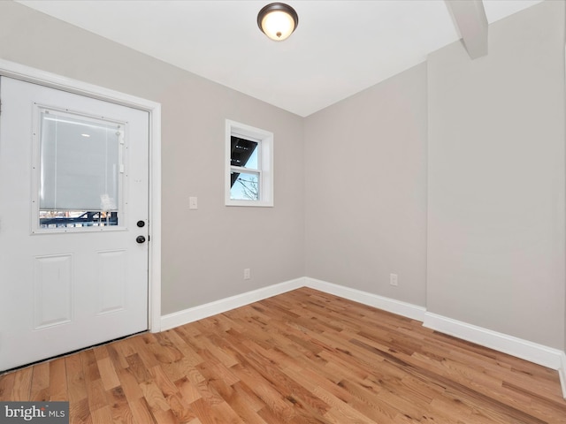 foyer with hardwood / wood-style flooring