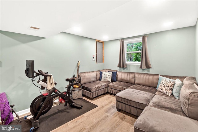 24200 Log House Rd, Gaithersburg, MD 20882 - living room with light wood finished floors and electric panel