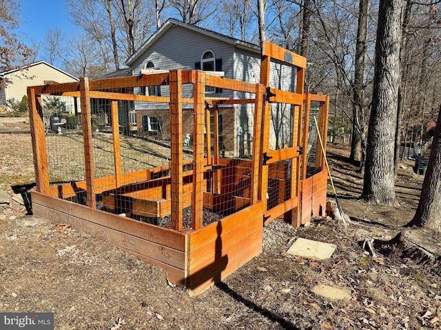 view of playground featuring an outdoor structure