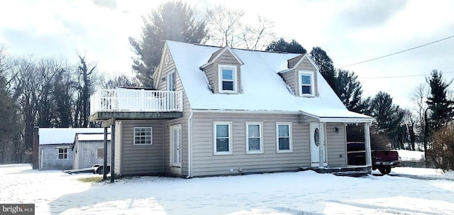 view of cape cod home