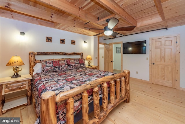 35 Blue Mountain Vw, Mc Henry, MD 21541 - bedroom with wooden ceiling, wood finished floors, and beam ceiling
