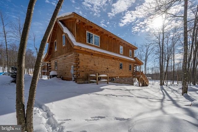 35 Blue Mountain Vw, Mc Henry, MD 21541 - snow covered property with board and batten siding
