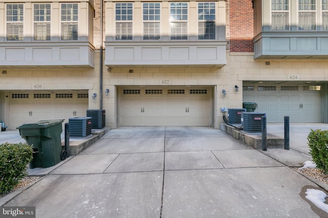 garage with cooling unit