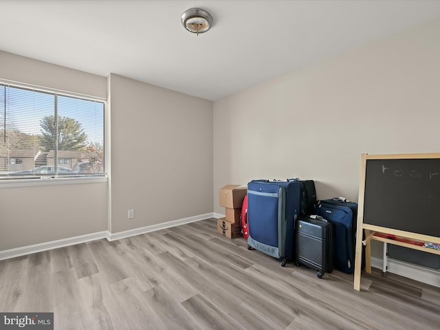 interior space featuring light wood-type flooring