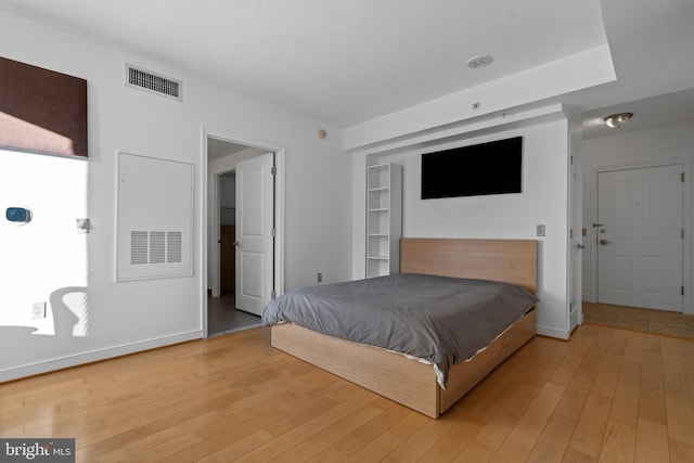 unfurnished bedroom featuring light hardwood / wood-style floors