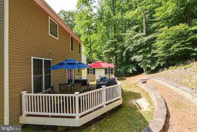 view of wooden deck