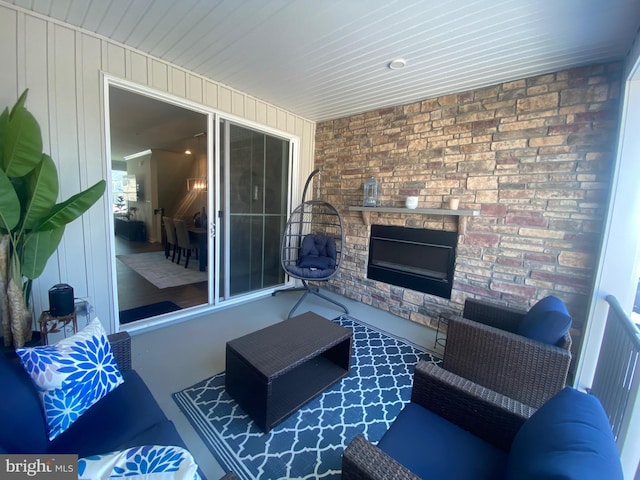 view of patio featuring an outdoor living space